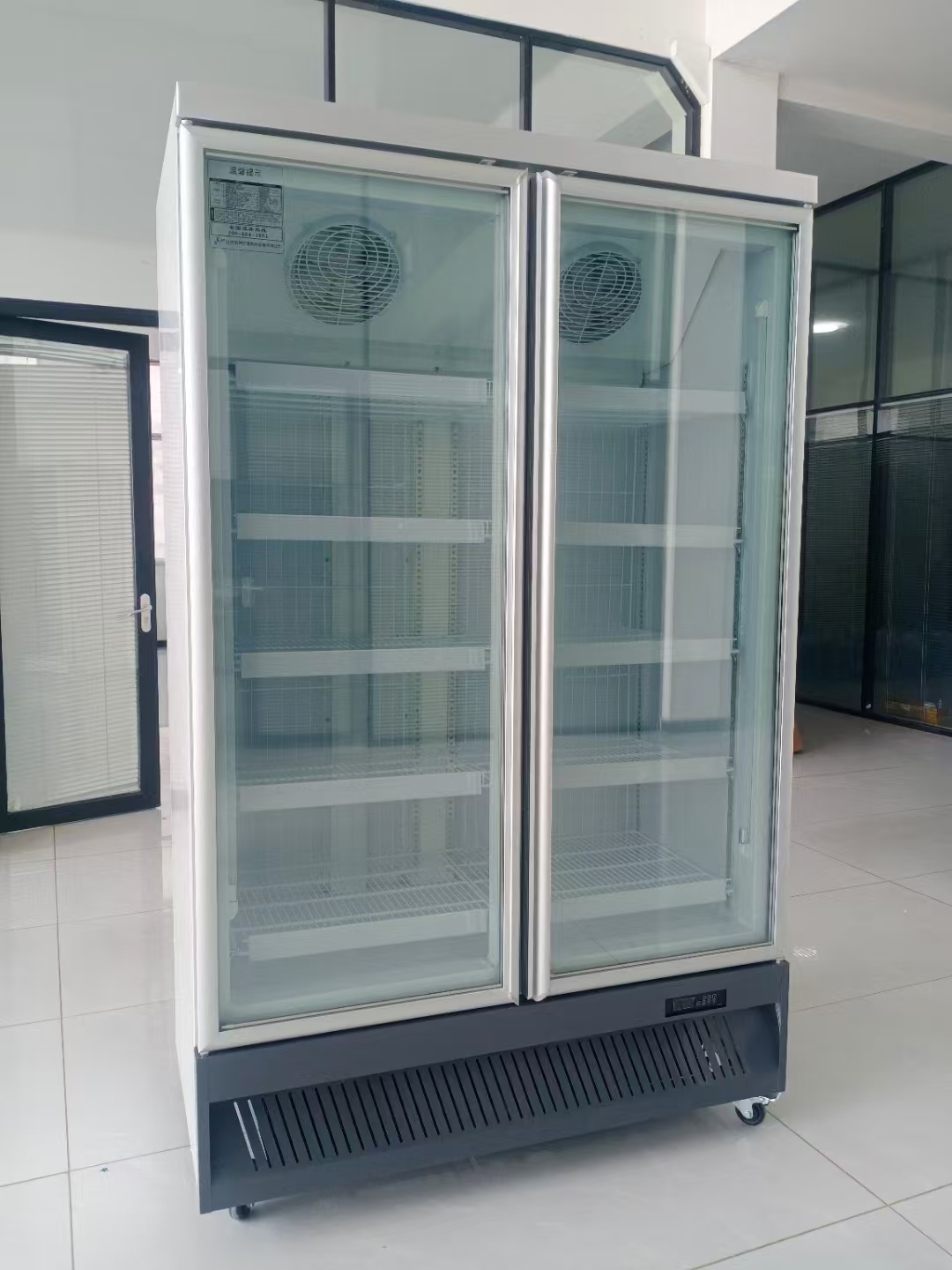 Double door frozen display freezer